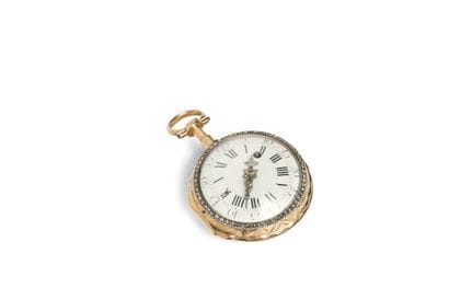 MONTRE à verge en ors de deux couleurs (pb....