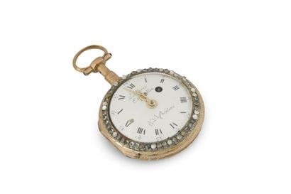 MONTRE à verge en or (pb. 60,7 g) à répétition...