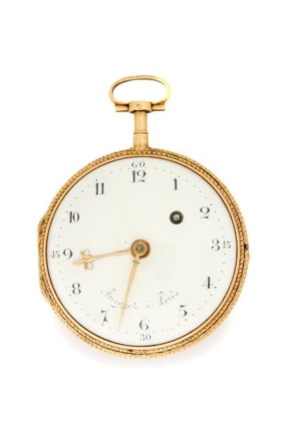 MONTRE à verge en ors de deux couleurs (pb....