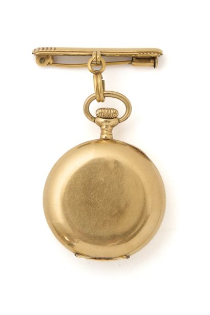 MONTRE de col en or (pb. 22 g) avec son clip,...