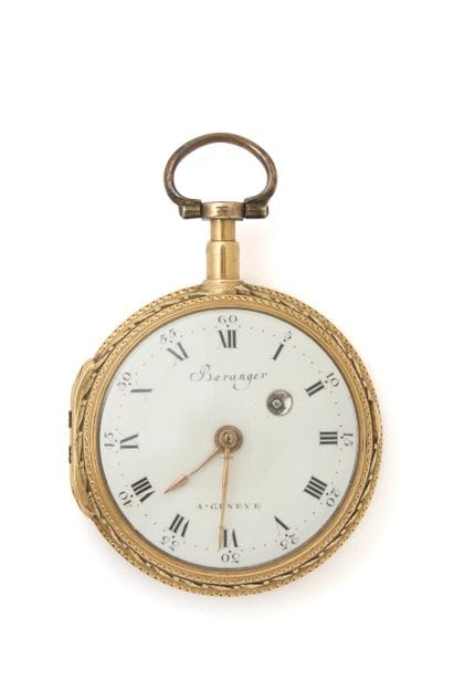 BOITIER d’une montre à verge avec cadran...