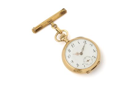 MONTRE de col en or (pb. 22 g) avec son clip,...