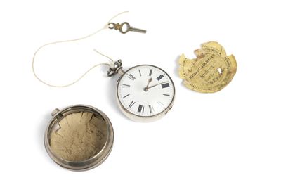 MONTRE à verge en argent signée ‘Tho[ma]s...