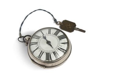 MONTRE à verge dite ‘oignon’ en argent signée...