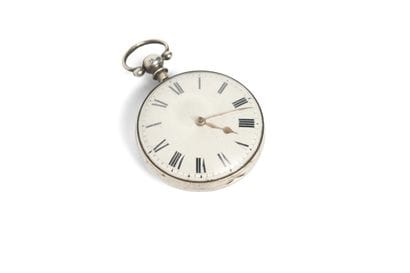 MONTRE à verge en argent signée ‘Robert Martin...