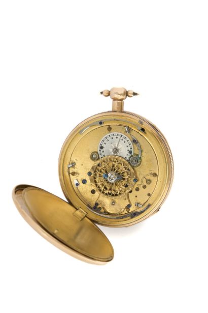 MONTRE à verge en or (pb. 116,8 g) à répétition...