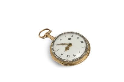 MONTRE à verge en ors de trois couleurs (pb....