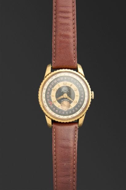 EMGET/LEBEM. Circa 1950. Montre bracelet...