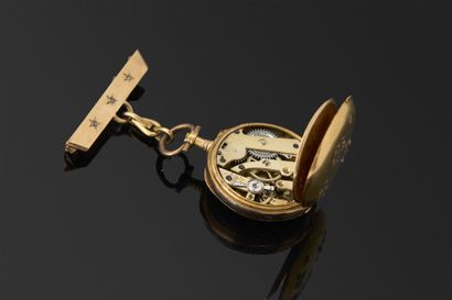 Montre de col, boîtier en or jaune 18K 750°/°°...