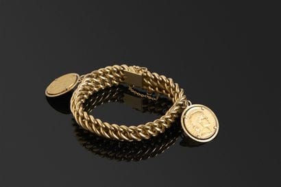 Bracelet maille croisée type américaine en...