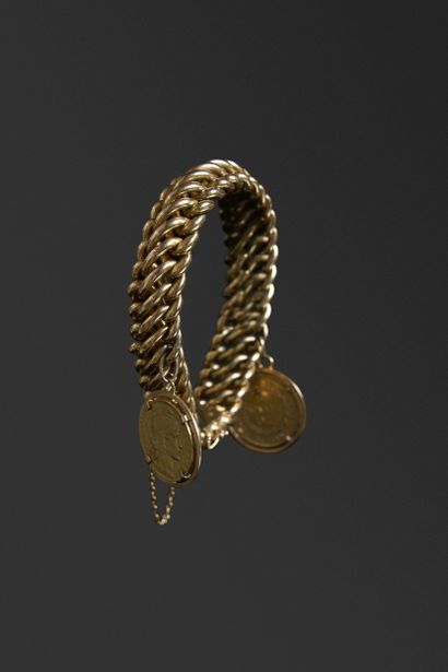 Bracelet maille croisée type américaine en...