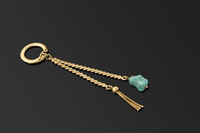 Porte-clés en or jaune, 18K, 750/°°° composé...