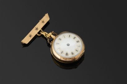 Montre de col, boîtier en or jaune 18K 750°/°°...