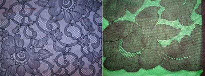 3m36 X 1m20 et 3m50 X 1m20 de dentelle de...