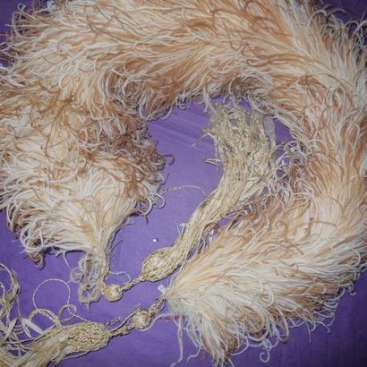 Un Boa en plumes d'autruche et pompons de...