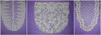 Un fond de bonnet en Flandres Louis XV, une...