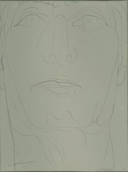 Henri de WAROQUIER
Autoportrait, dessin original,...