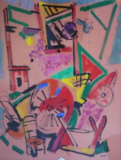 Albert VANBER (1905-1994)
A l'atelier, huile...