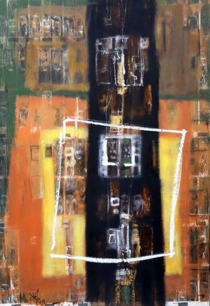 Michel ROVELAS
Les insomniaques Huile sur...