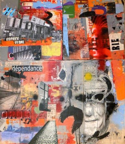 Jacques VERDIER
«Sans titre» 2008 Collage...