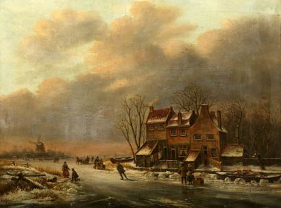 École HOLLANDAISE du XIXe siècle

Paysage...