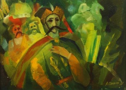 Ruslan SAYENKO
Guerriers
Huile sur carton,...