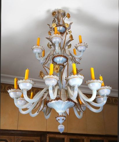 Lustre en verre de Murano à 18 lumières sur...
