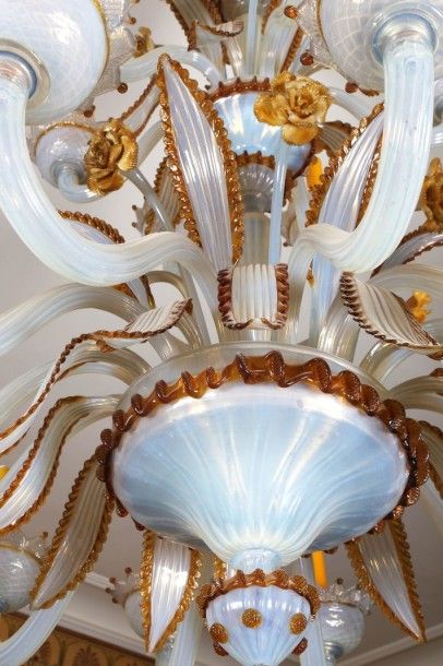 Lustre en verre de Murano à 18 lumières sur...