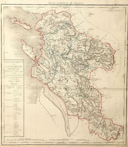 Carte provenant de l'ATLAS NATIONAL de France.
Département...