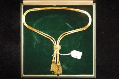 Collier en or jaune étranger 18K (750°/00,...