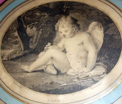 D'après COSWAY Richard.
Paire de gravures...