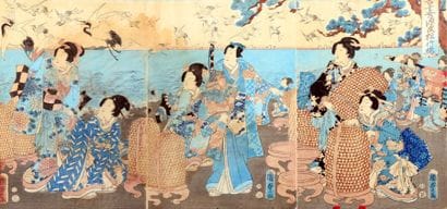KUNISADA II (1823-1880)
Triptyque d'estampes...