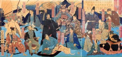 KUNISADA II (1823-1880)
Triptyque d'estampes...