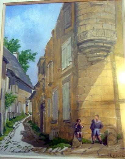 LEJEUNE H.
Aquarelle sur isorel. La ruelle...