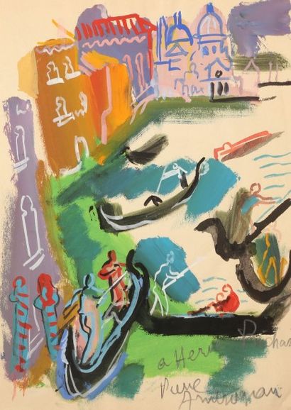 Lot de dessins par André HAMBOURG (1909-1999)...