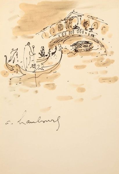 Lot de dessins par André HAMBOURG (1909-1999)...