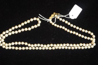Collier schoker de perles de culture, fermoir...