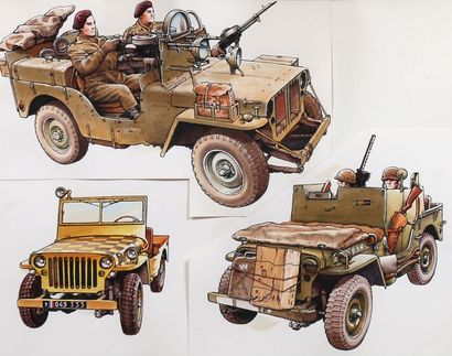 VEHICULES MILITAIRES Jeep MB Willys, usage...