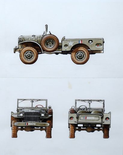 VEHICULES MILITAIRES Jeep MB Willys, usage...