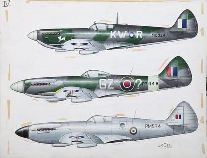 Jean CUNY (1942)
Avions militaires SPITFIRES...