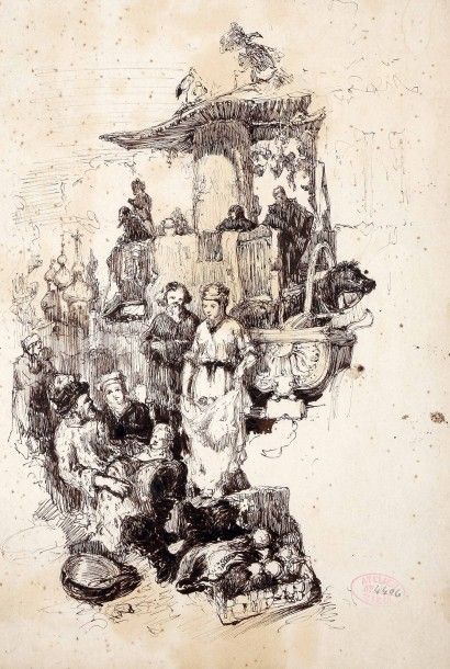 Félix ZIEM (1821-1911)

Scène de vie en Russie
Encre...