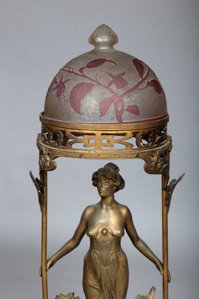 Grande lampe de table en forme de KIOSQUE....