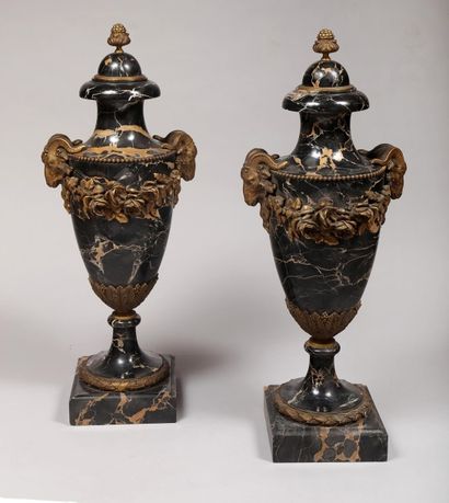 Paire de grands vases balustre de cheminée...
