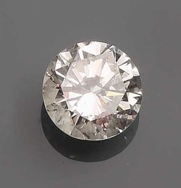 Bague solitaire en platine (925°/00) ornée...