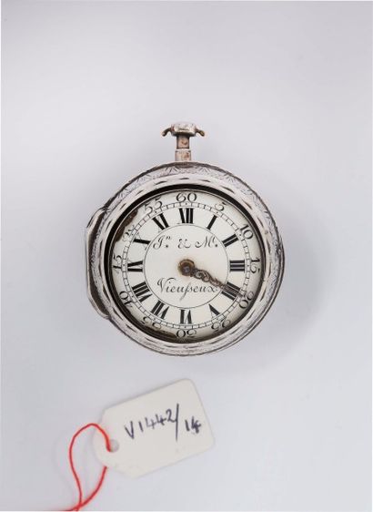 Montre à verge en argent signée ‘J[ea]n &...
