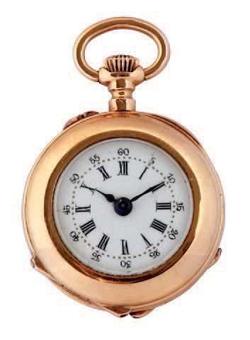Deux montres à cylindre en or dont une (pb.18.6gr)...