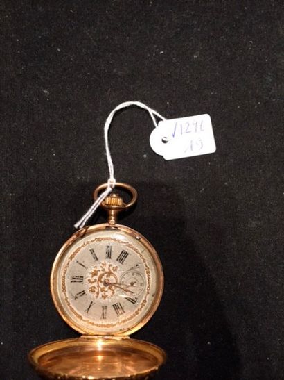 Montre à ancre savonnette en or gravé (Pb....