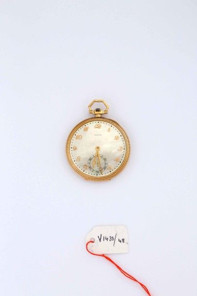 Montre à ancre en or (pb.50.5gr), avec cadran...