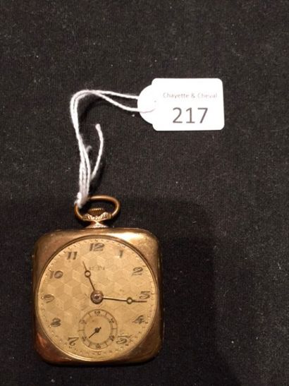 Montre ‘UTI' dans un boîtier carré en plaqué...