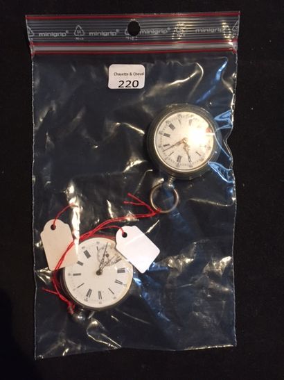 Deux montres à cylindre en argent.